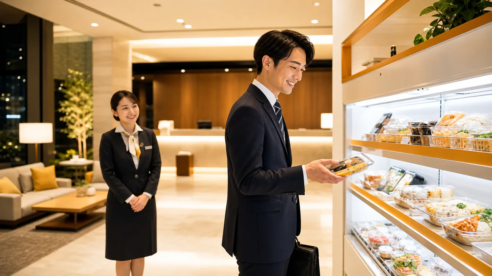 ホテルの夜間利用シーン